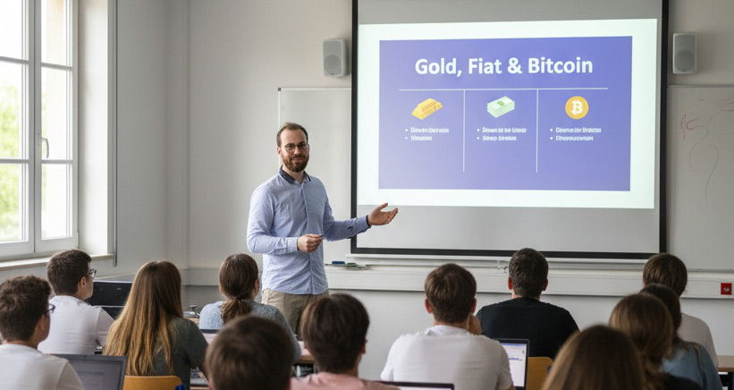 Bitcoin-Workshop bei Bitköln – Sam erklärt Bitcoin einem Teilnehmer